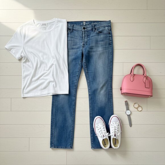 7 For All Mankind Josefina Skinny Boyfriend Jeans Size 28 - Picture 8 of 8